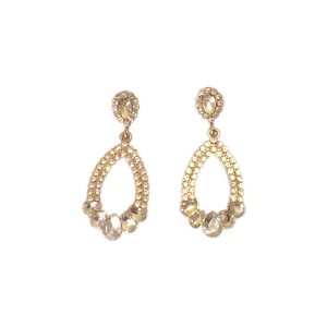 ARETES GRANDES CON DIAMENTES OVALO